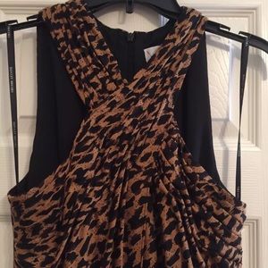 badgley mischka leopard dress